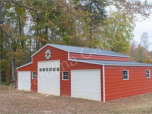 Vertical Roof Style Carolina Barn Fully Enclosed 1